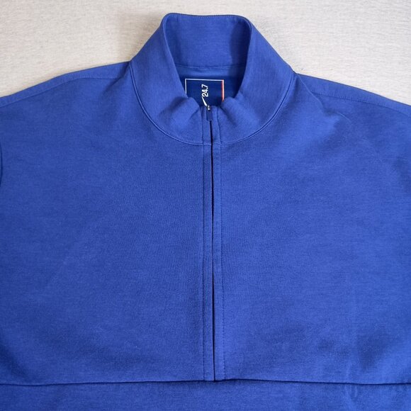 Nike 24.7 Impossibly Soft Men's Large Blue Dri-Fit 1/2 Zip Pockets Pullover - Picture 8 of 12
